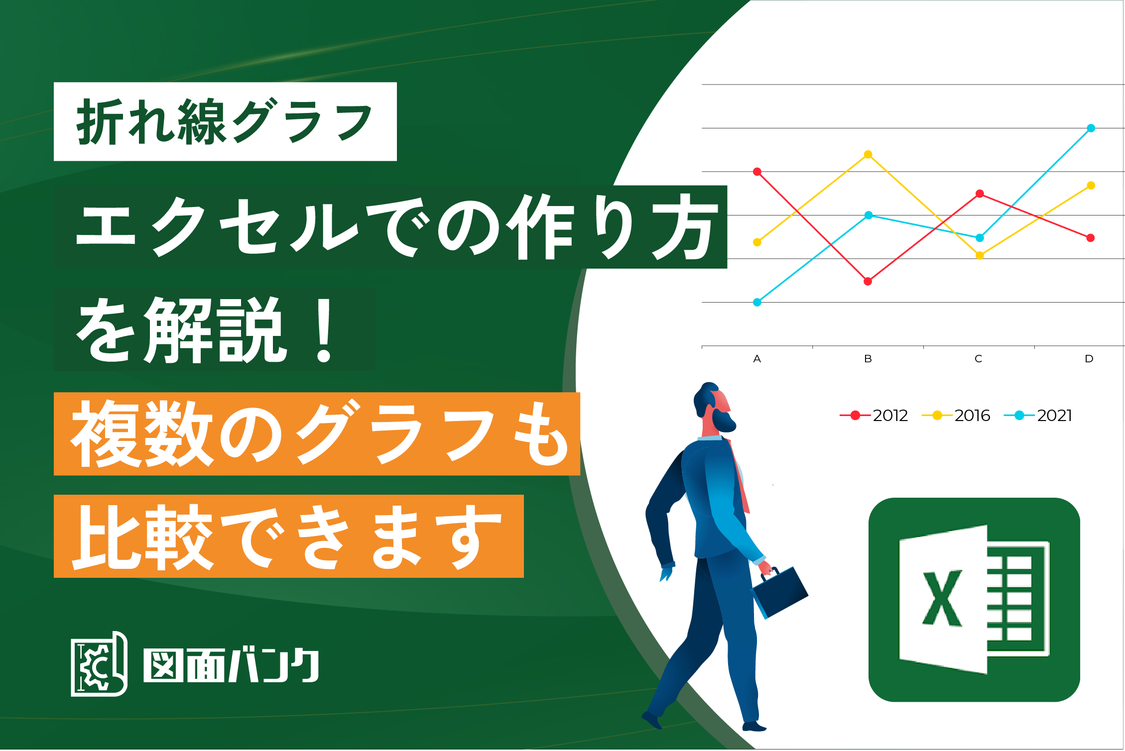 折れ線グラフ：エクセルでの作り方を解説！複数のグラフも比較できます