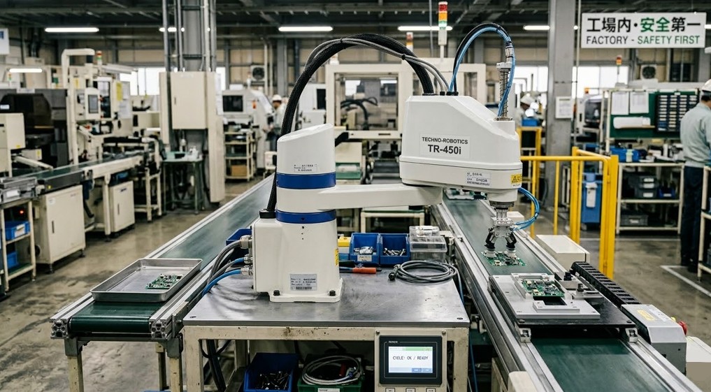 スカラロボットのイメージ図